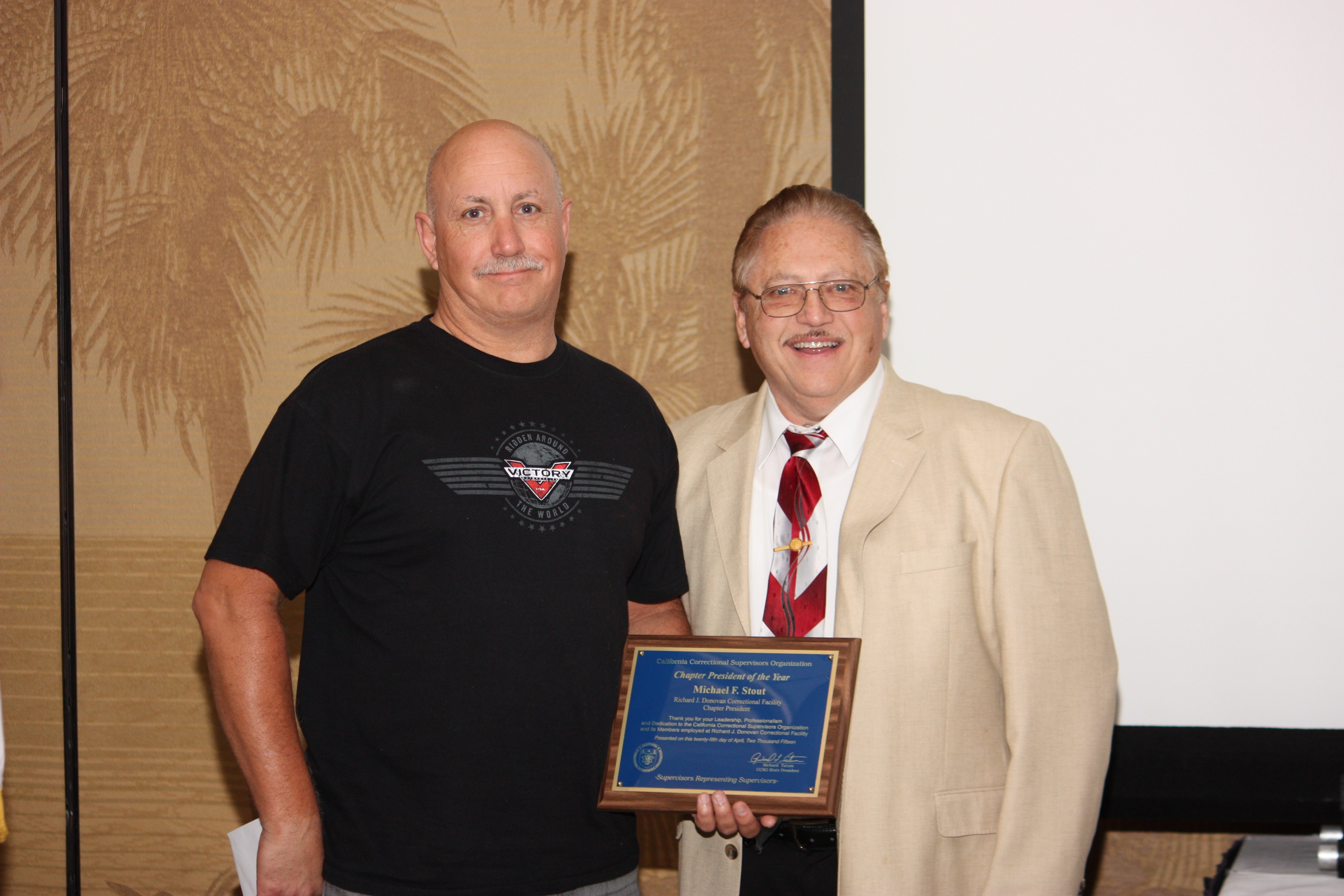 2015 CCSO Chapter President of the Year – Michael Stout (RJD)